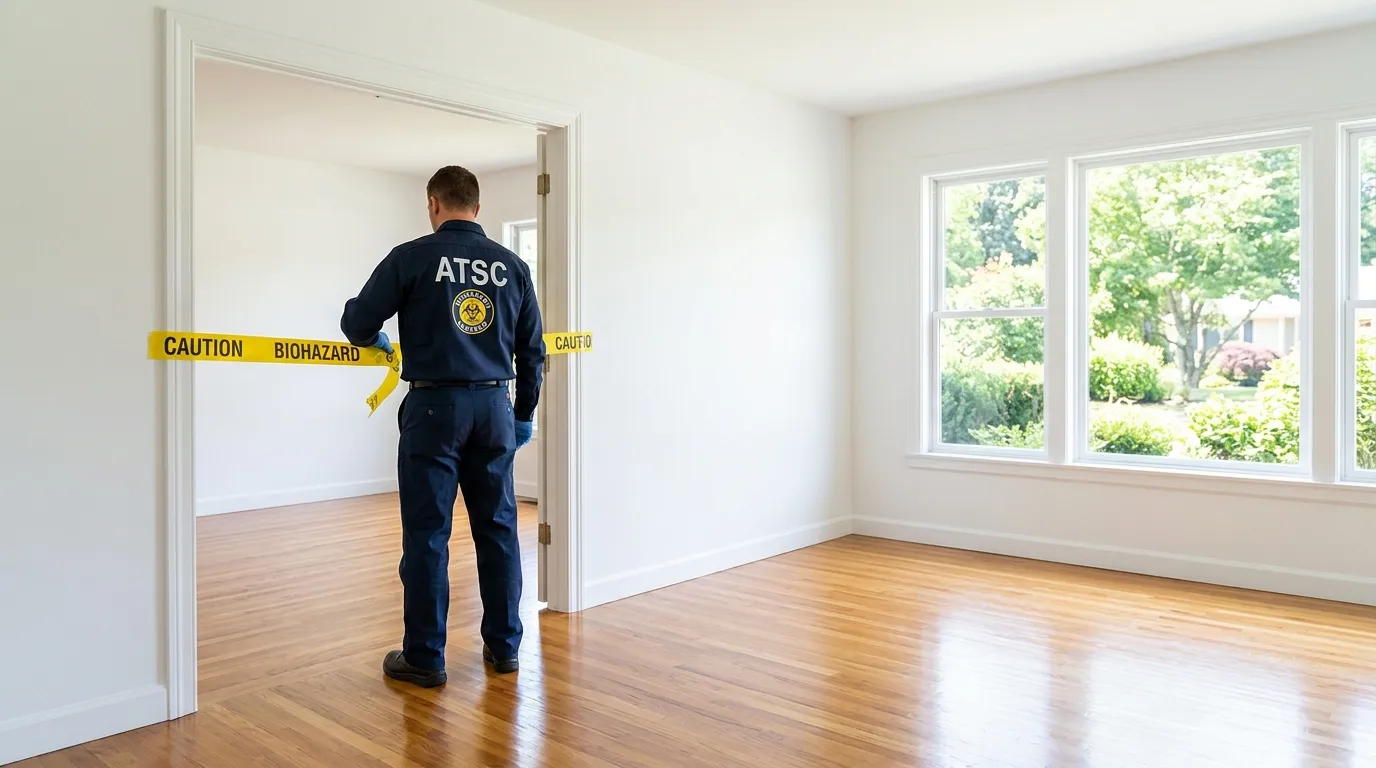 Certified biohazard cleanup crew performing Trauma Scene Cleanup in Waukesha